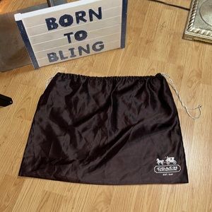 Coach Large dust bag with drawstrings BROWN silky